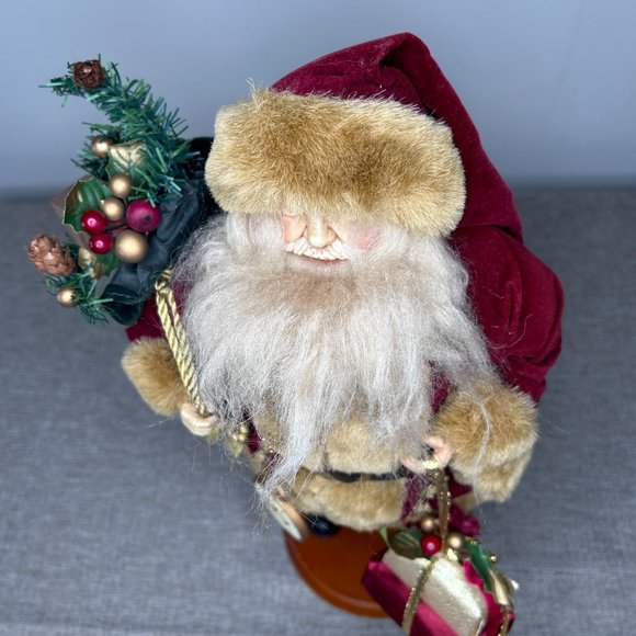 Christmas Santa Claus 15" Tall Figure Carrying Watch & Presents Decoration - Picture 10 of 14